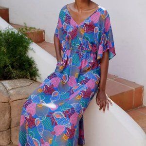 Anthropologie Farm Rio Seashell Cover-Up Dress